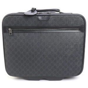 GUCCI GG Supreme Carry on Pilot Carry Black Trolley Bag Cart SUITCASE